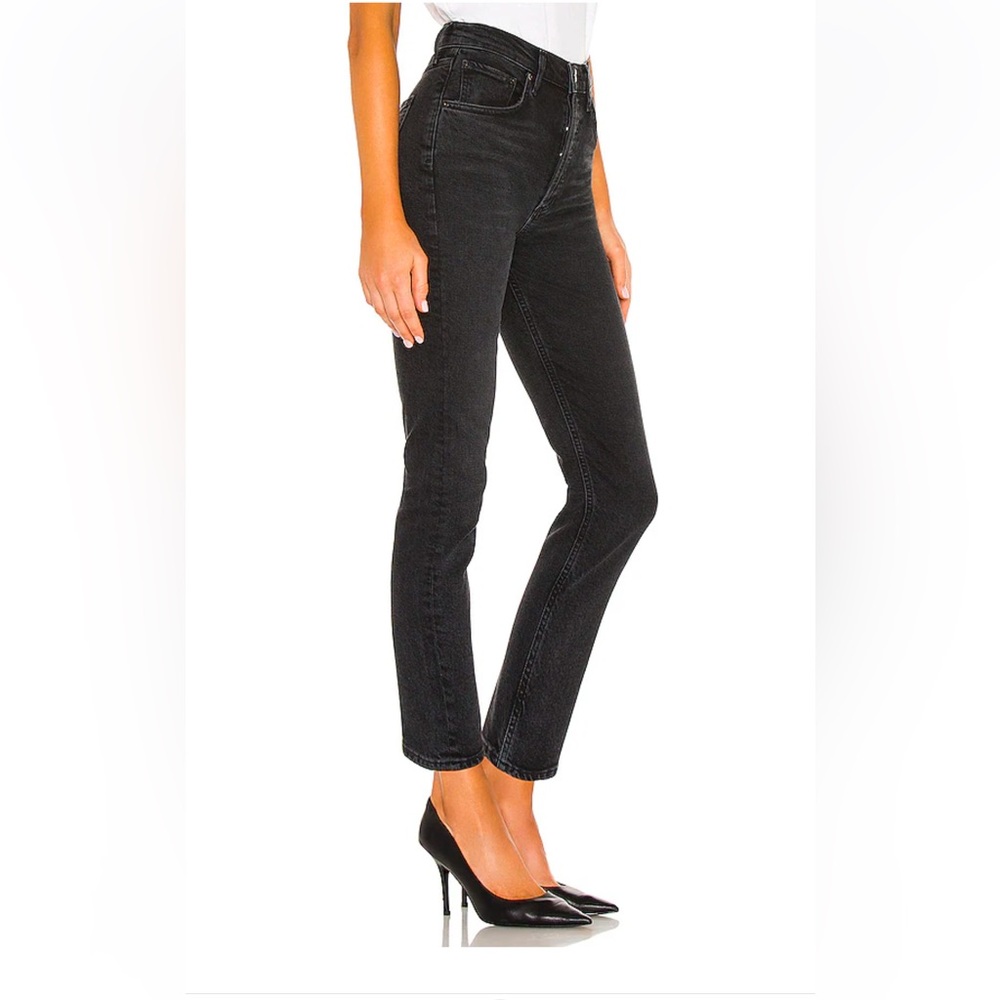 NWT AGOLDE Riley High Rise Straight Crop Jeans Size 32 Panoramic